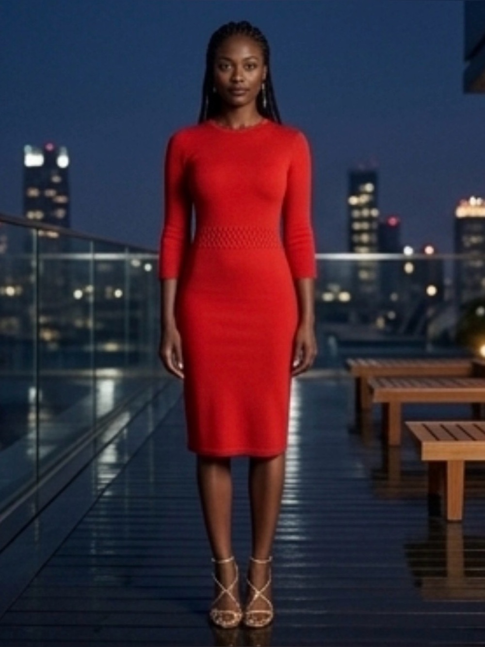New Alexander McQueen Red Dress. Made In Italy.